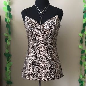 Sexy cheetah print Bebe top Size 6